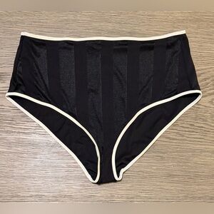 NWT Aerie High Waisted Full Coverage Black Bikini Buttom